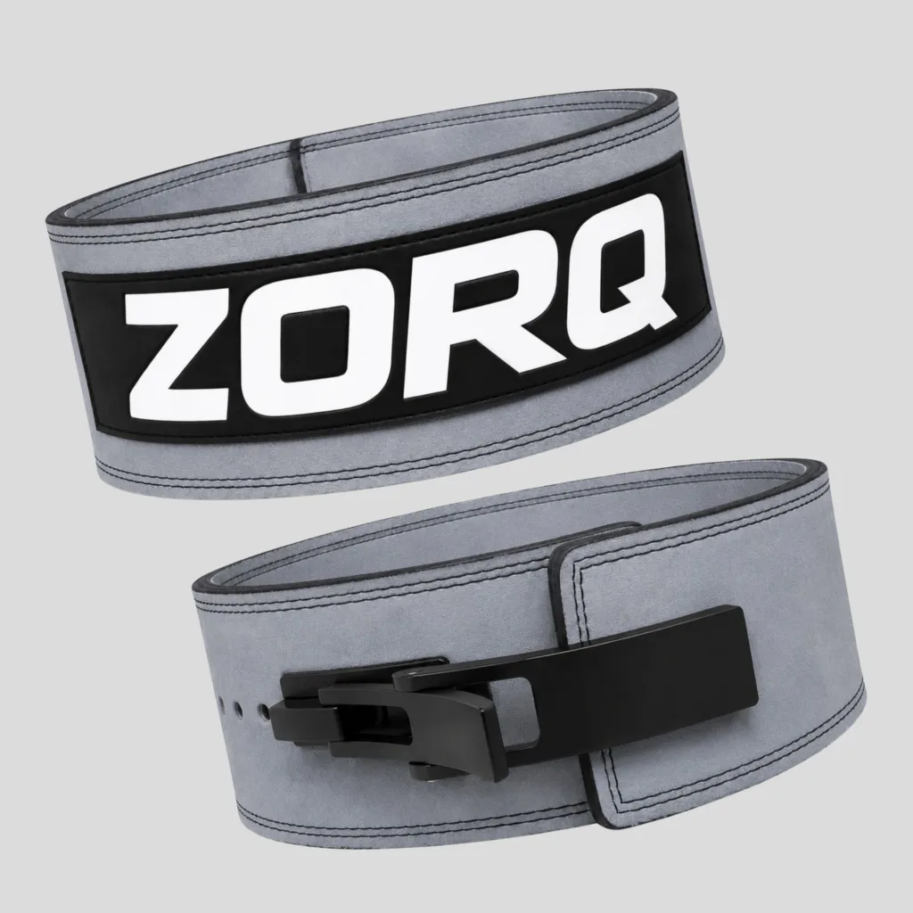 Zorq black lever buckle powerlifting belt, IPF approved